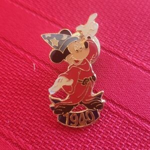 Disney Red and Gold Mickey Mouse Brooch